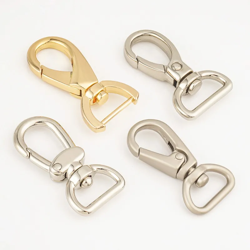 spring swivel hook in gold and nickel color for bags