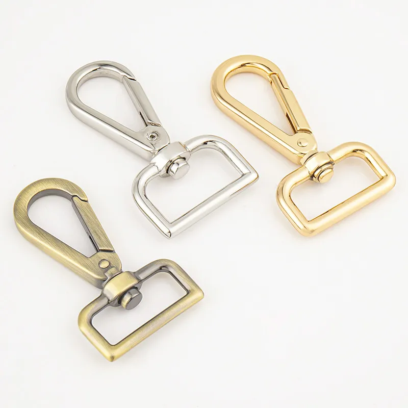 swivel hook in gold silver and brushed brass finish