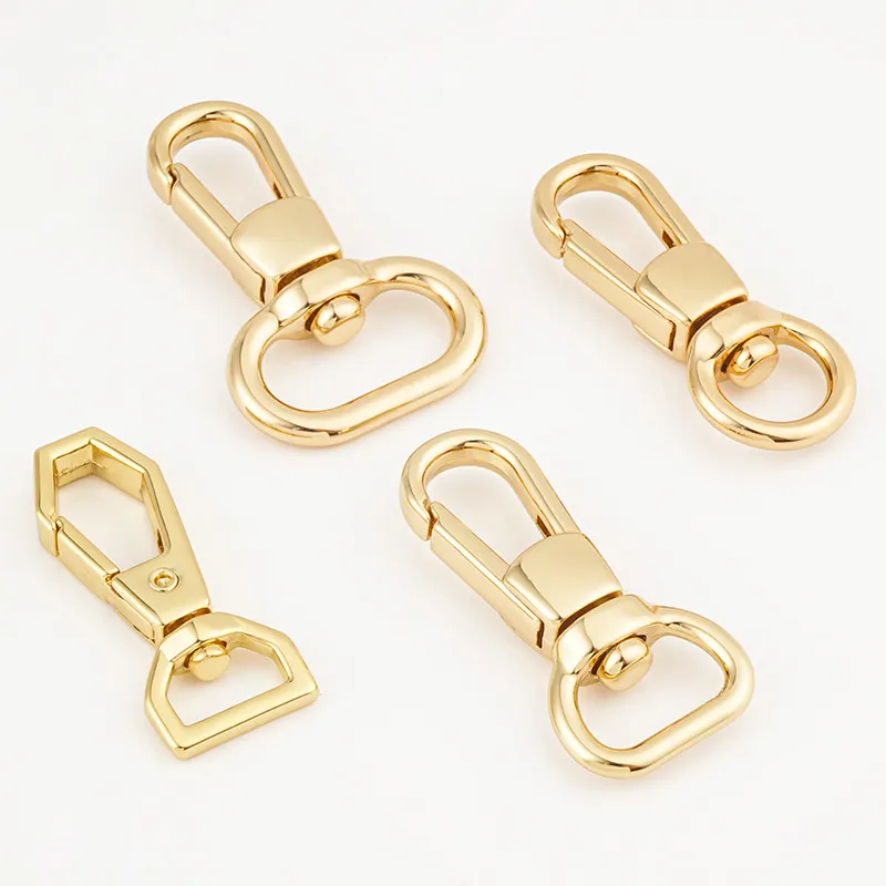 wholesale custom gold metal snap hook for bags