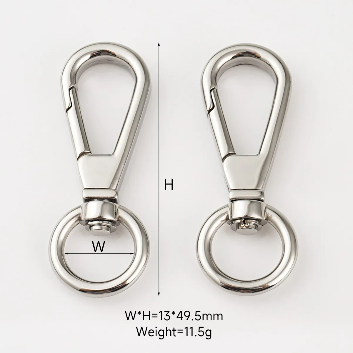 13mm durable stainless steel swivel hook for purses