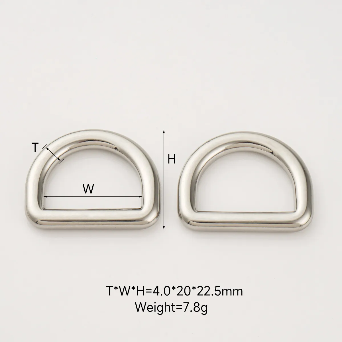 20mm stainless steel metal d ring for bags handbags