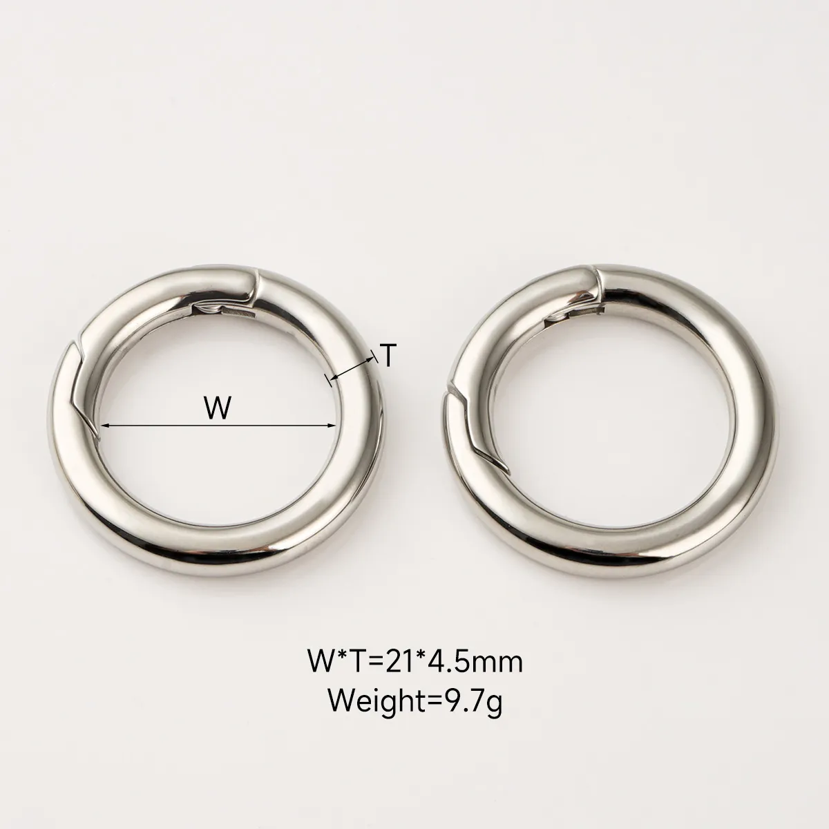21mm stainless steel keychain ring clip for backpacks