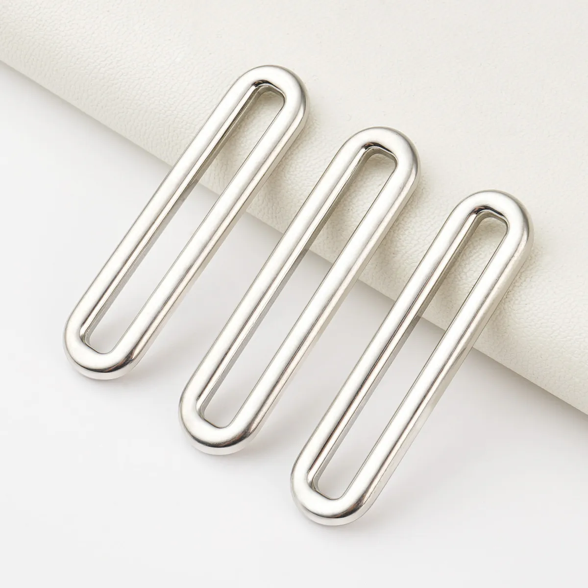3.7cm polished stainless steel rectangle buckles for bags