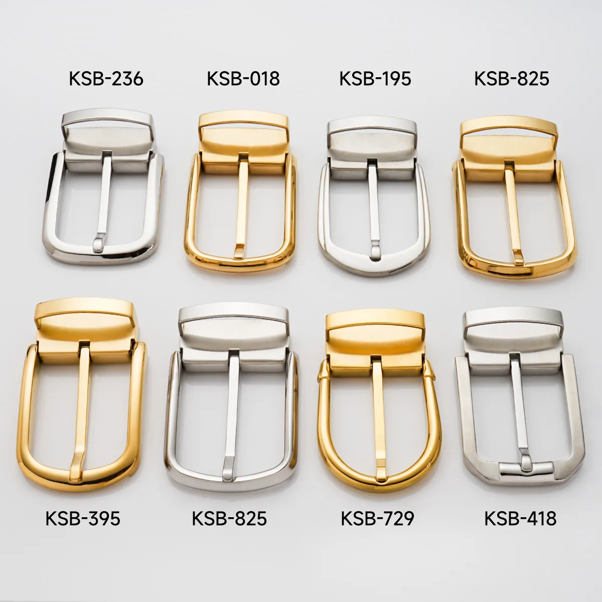 35mm gold and silver stainless steel pin buckle for men belt