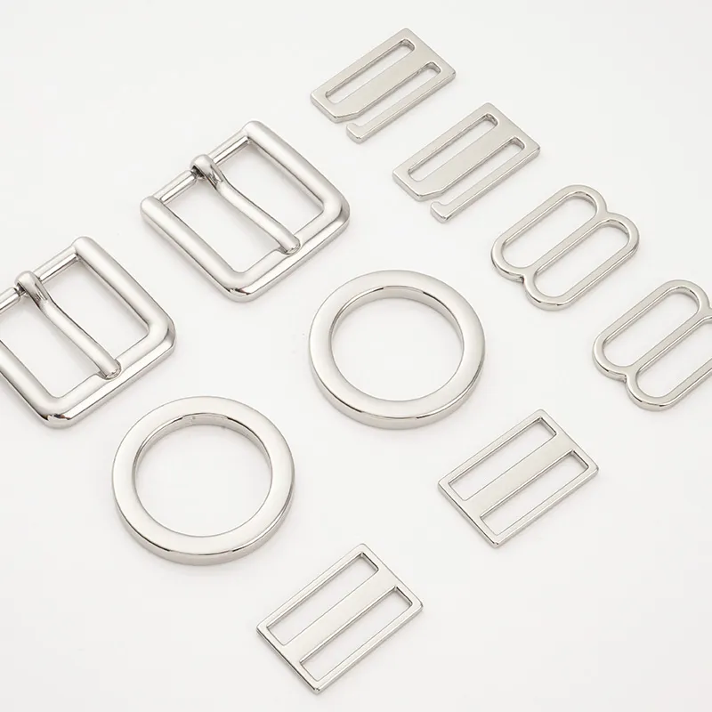 custom logo zinc alloy ring and buckle for bikini swimwear