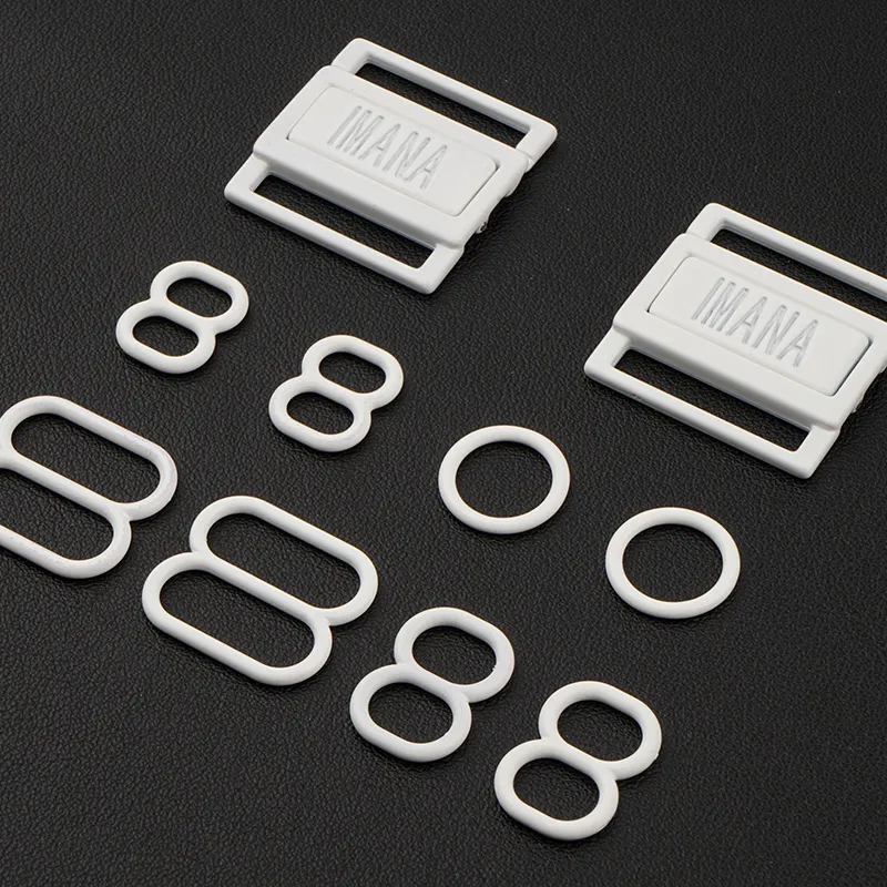 decorative corrosion resistant clasp ring and slider buckle for swimwear