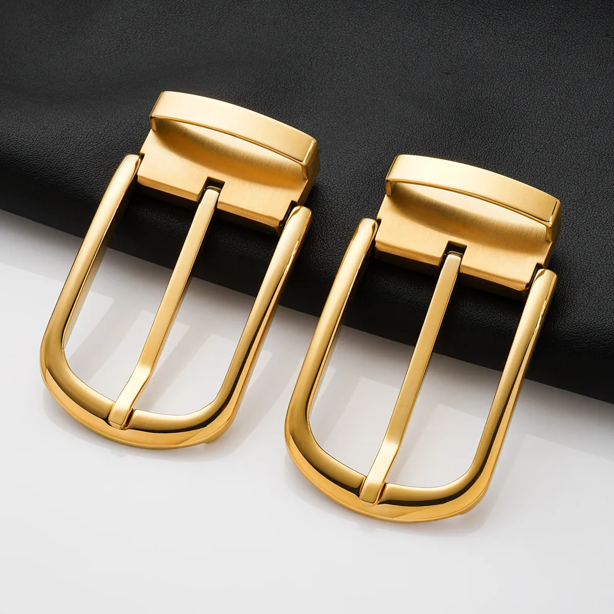 durable golden 35mm stainless steel pin buckle for leather belts