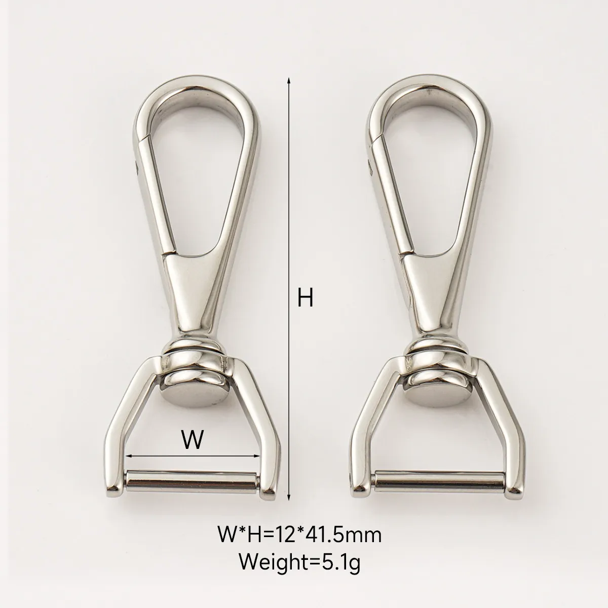 fashion 12mm stainless steel swivel hook for handbags