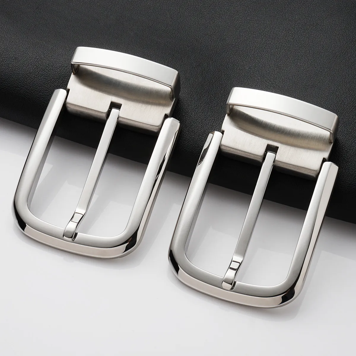 high quality 35mm chrome stainless steel pin buckles for men