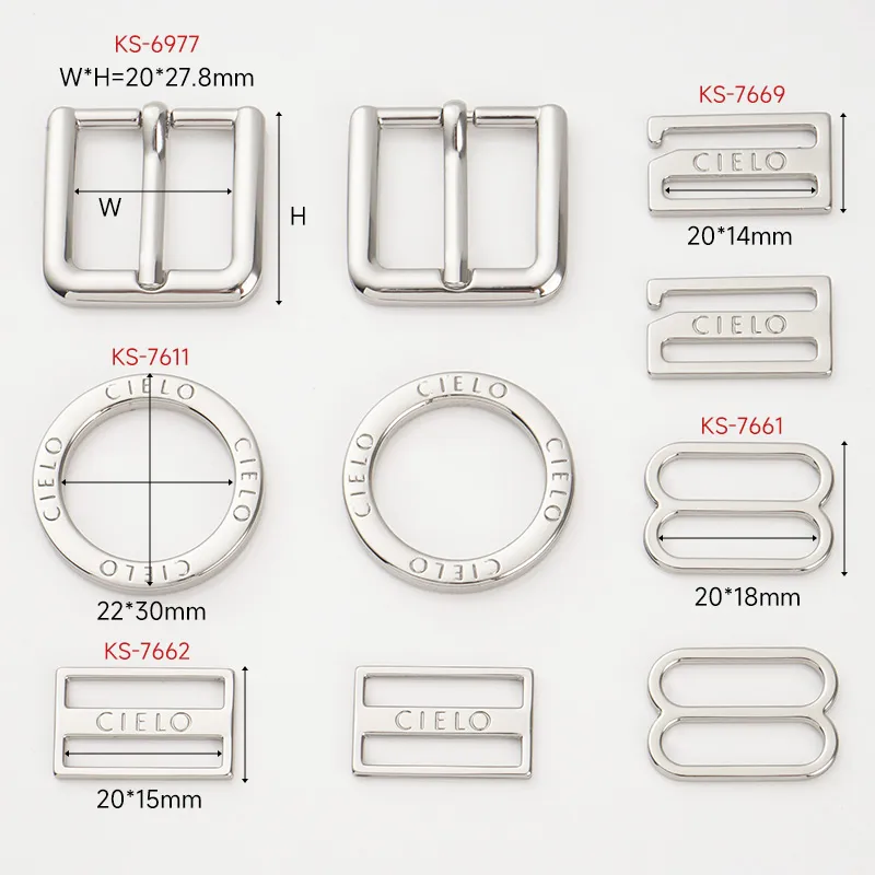 oxidation and corrosion resistant metal buckles and rings for swimwear and bikinis